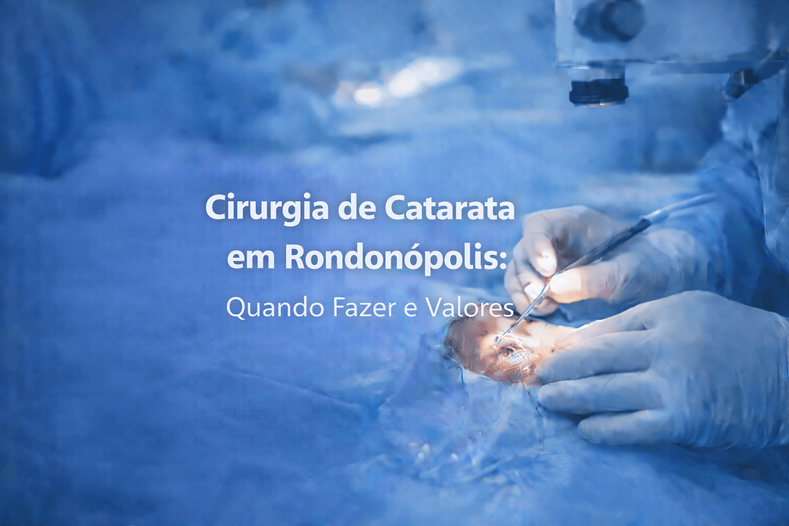 Cirurgia de Catarata em Rondonópolis: Quando Fazer e Valores